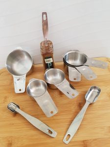 metal measuring cups and utensils