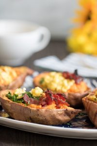 Cheese, bacon and spinach
