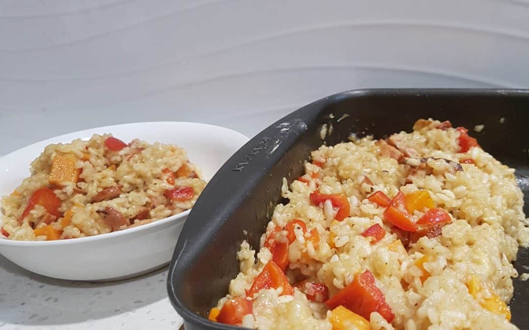 No Stir Risotto that feeds 6