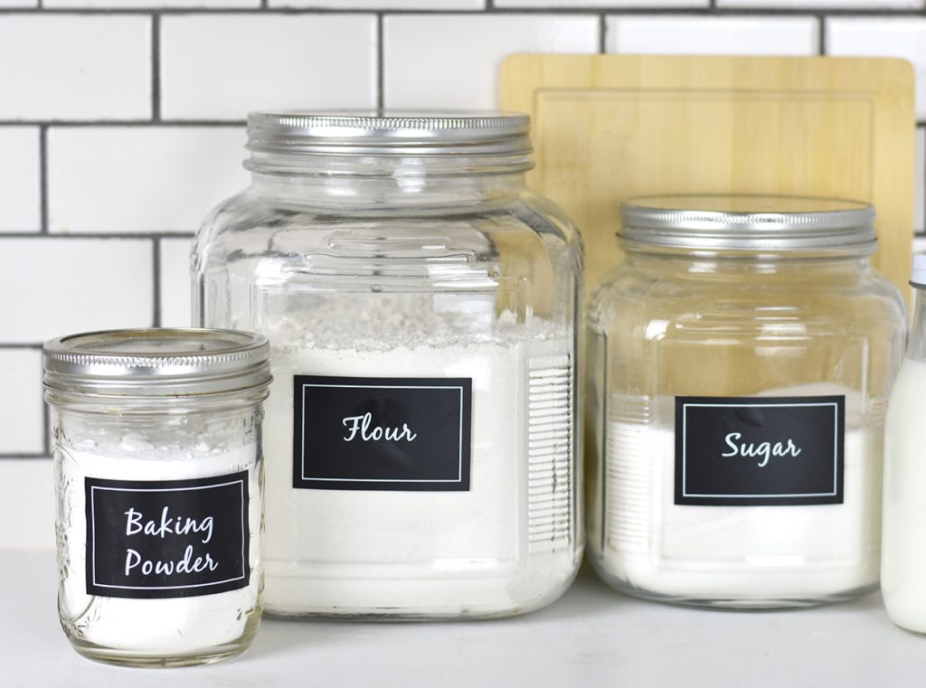 Canisters on a countertop