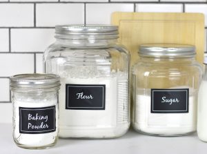 Canisters on a countertop