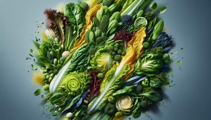 How to Make a Salad That Tastes Good: A colorful salad with romaine, arugula, spinach, and butter lettuce, showcasing varied textures and flavors.