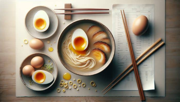 Top Ramen Recipes Beyond the Packet: A bowl of ramen with soft-boiled, poached, and fried eggs, enhancing texture and flavor.