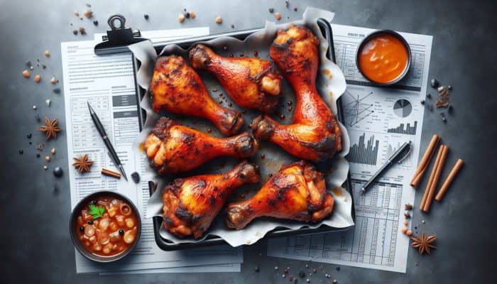 Juicy, free-range chicken thighs and drumsticks with crispy, flavorful skin, marinated and grilled, embodying authentic Jamaican jerk chicken.