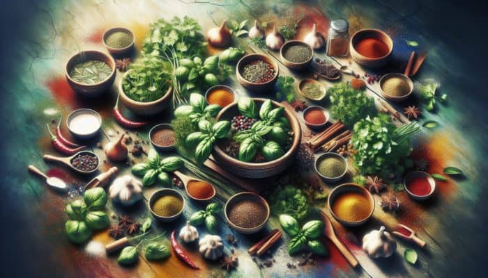 How to Make Gluten-Free Meals Taste Good: A colorful gluten-free kitchen table with fresh herbs and spices enhancing dishes.